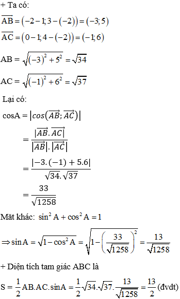 Công thức, cách tính Diện tích tam giác (cực hay, chi tiết)