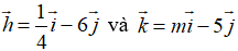 Tìm m để hai vecto cùng phương (cực hay, chi tiết)