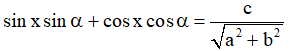 Các bài toán về phương trình bậc nhất đối với sin và cos và cách giải