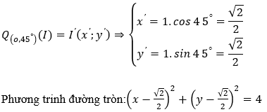 Cách tìm ảnh của đường tròn qua phép quay cực hay