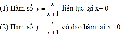 Bài tập tính đạo hàm bằng định nghĩa cực hay, có lời giải