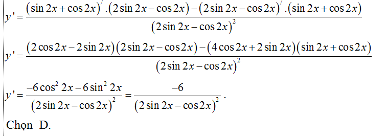 Cách tính đạo hàm của  hàm số lượng giác cực hay
