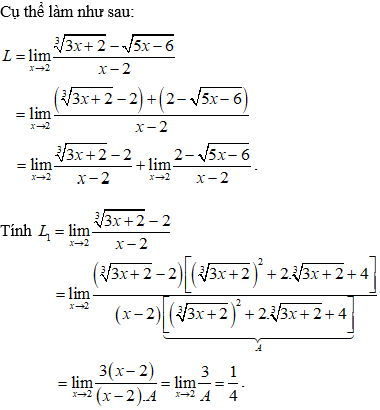 Cách tính giới hạn của hàm số có chứa căn thức cực hay, chi tiết