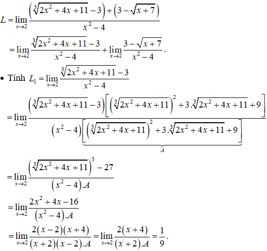 Cách tính giới hạn của hàm số có chứa căn thức cực hay, chi tiết