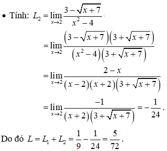 Cách tính giới hạn của hàm số có chứa căn thức cực hay, chi tiết
