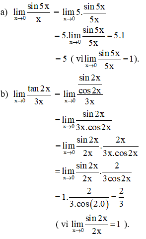 Cách tính giới hạn của hàm số lượng giác cực hay, chi tiết