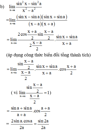 Cách tính giới hạn của hàm số lượng giác cực hay, chi tiết