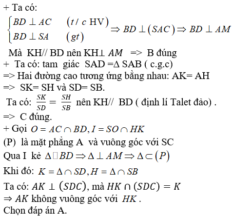 Cách chứng minh đường thẳng vuông góc với mặt phẳng cực hay