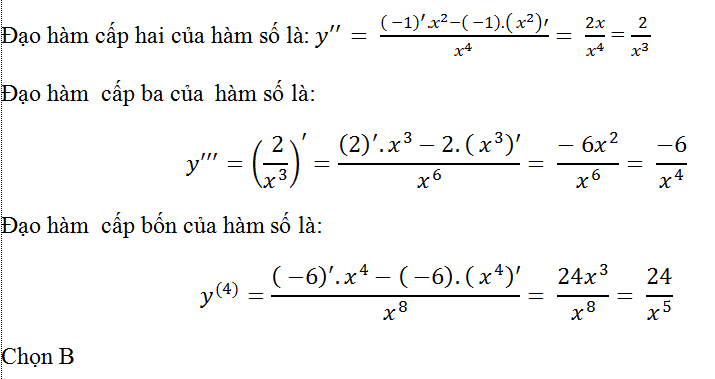 Cách tìm đạo hàm cấp cao của hàm số hay, chi tiết