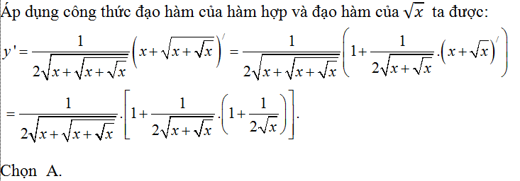 Đạo hàm của các hàm số đơn giản