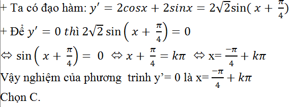 Ứng dụng đạo hàm giải phương trình, bất phương trình lượng giác cực hay