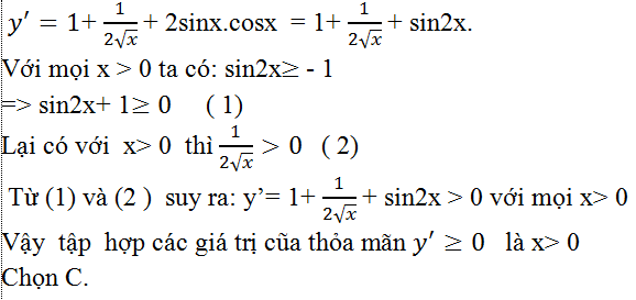 Ứng dụng đạo hàm giải phương trình, bất phương trình lượng giác cực hay