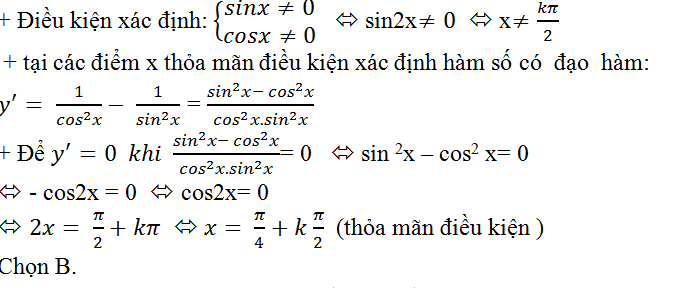 Ứng dụng đạo hàm giải phương trình, bất phương trình lượng giác cực hay