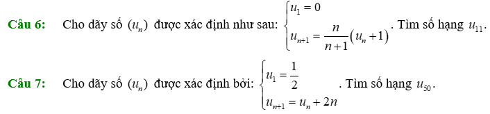 Chuyên đề Dãy số. Cấp số cộng. Cấp số nhân lớp 11 (Chân trời sáng tạo)