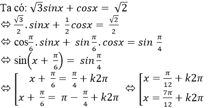 Giải phương trình bậc nhất đối với sinx và cosx