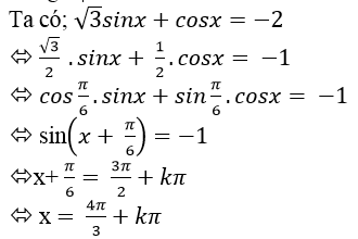 Giải phương trình bậc nhất đối với sinx và cosx