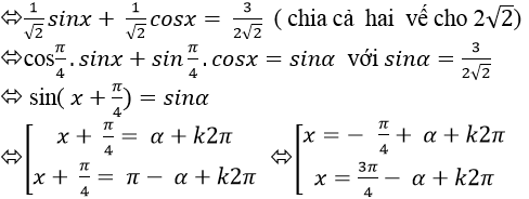 Giải phương trình bậc nhất đối với sinx và cosx