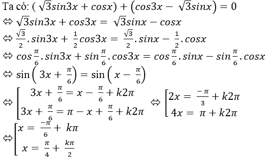 Giải phương trình bậc nhất đối với sinx và cosx