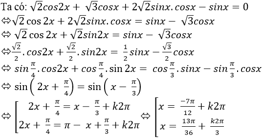 Giải phương trình bậc nhất đối với sinx và cosx