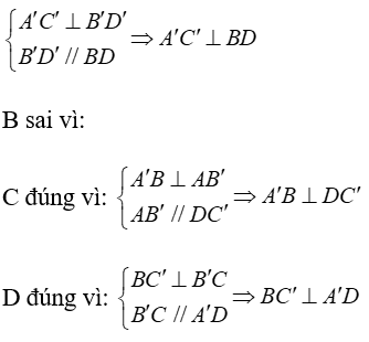 Cách chứng minh hai đường thẳng vuông góc trong không gian cực hay