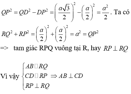 Cách chứng minh hai đường thẳng vuông góc trong không gian cực hay