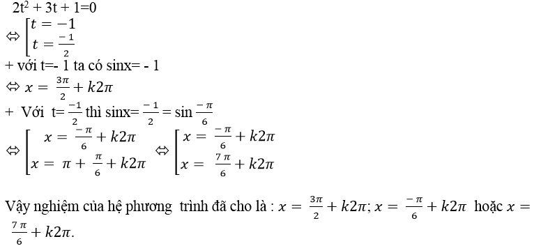 Phương trình bậc hai đối với hàm số lượng giác