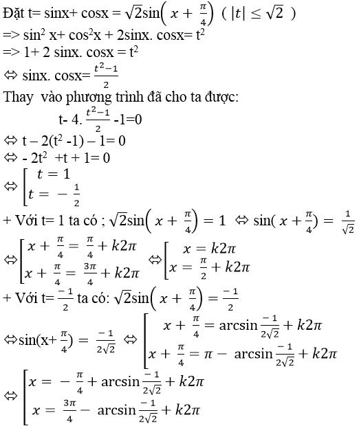 Phương trình đối xứng, phản đối xứng đối với sinx và cosx