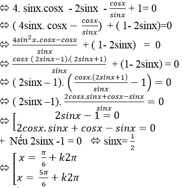 Cách giải phương trình lượng giác bằng cách đưa về dạng tích cực hay