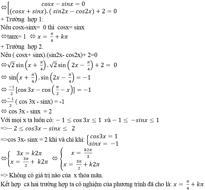 Cách giải Phương trình lượng giác không mẫu mực cực hay