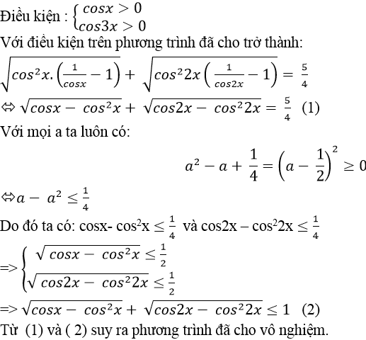 Cách giải Phương trình lượng giác không mẫu mực cực hay