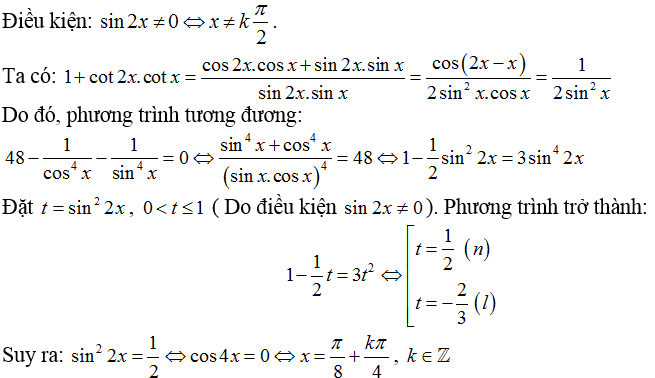 Phương trình quy về phương trình bậc hai đối với hàm số lượng giác