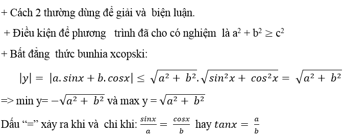 Phương trình quy về phương trình bậc nhất đối với sinx và cosx