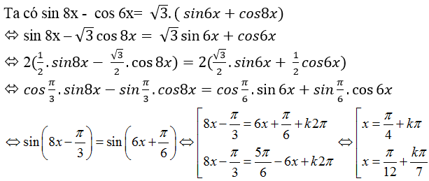 Phương trình quy về phương trình bậc nhất đối với sinx và cosx