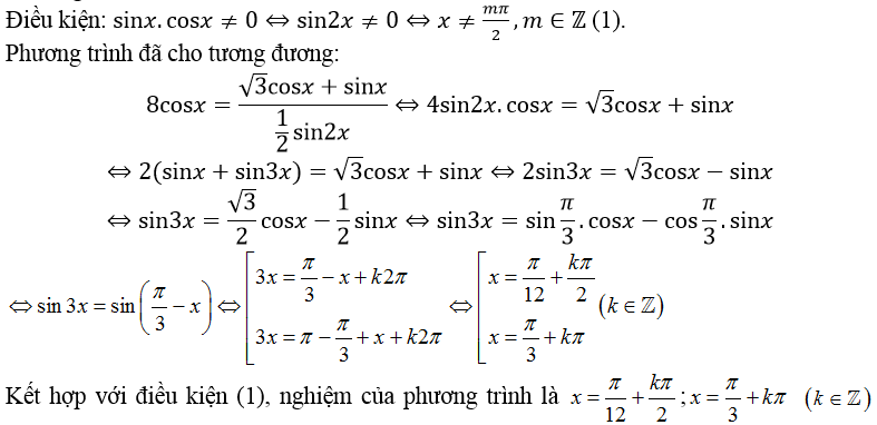 Phương trình quy về phương trình bậc nhất đối với sinx và cosx