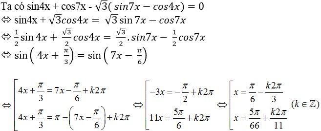 Phương trình quy về phương trình bậc nhất đối với sinx và cosx