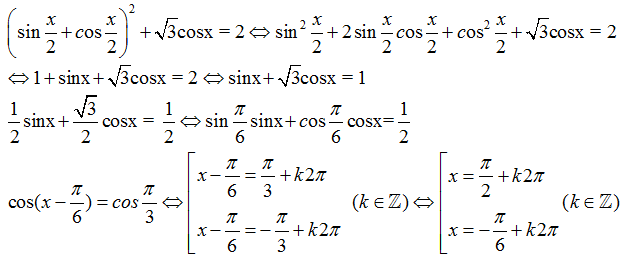 Phương trình quy về phương trình bậc nhất đối với sinx và cosx