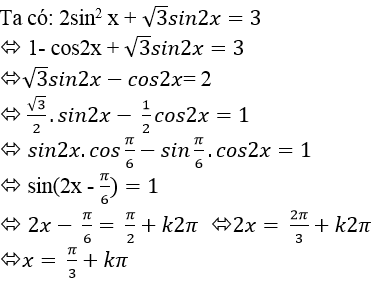 Phương trình quy về phương trình bậc nhất đối với sinx và cosx