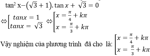 Phương trình thuần nhất bậc 2 đối với sinx và cosx