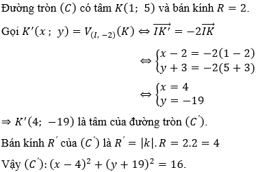 Tìm ảnh của một đường tròn qua phép vị tự cực hay