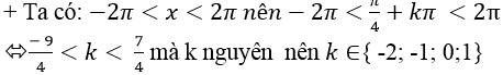 Tìm nghiệm của phương trình lượng giác trong khoảng, đoạn