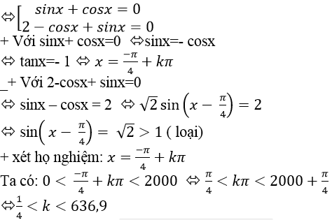 Tìm số nghiệm của phương trình lượng giác trong khoảng, đoạn