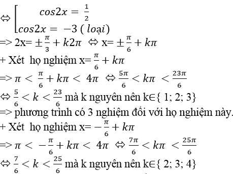 Tìm số nghiệm của phương trình lượng giác trong khoảng, đoạn