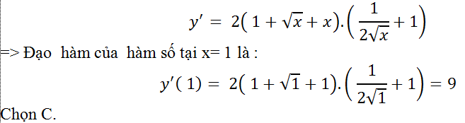 Cách tính đạo hàm tại 1 điểm hay, chi tiết