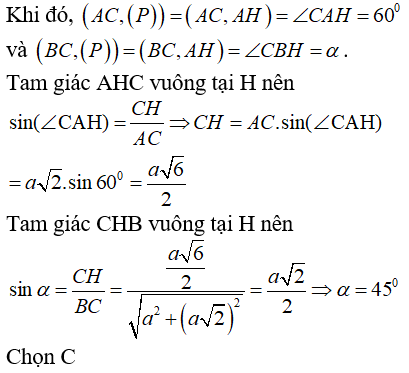 Cách tính góc giữa hai mặt phẳng trong không gian cực hay