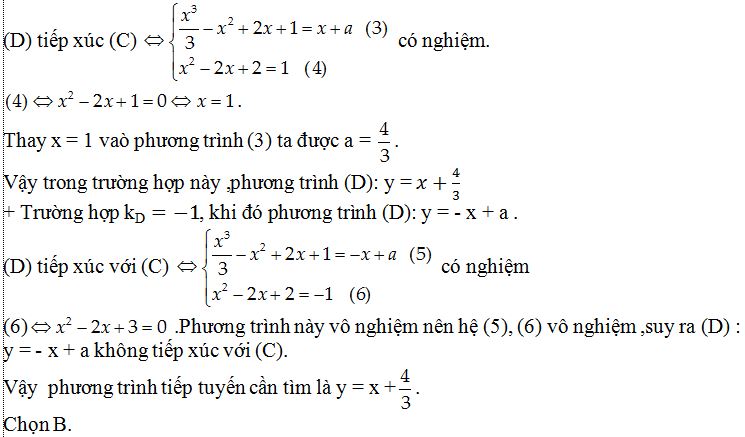 Viết phương trình tiếp tuyến của đồ thị hàm số khi biết hệ số góc