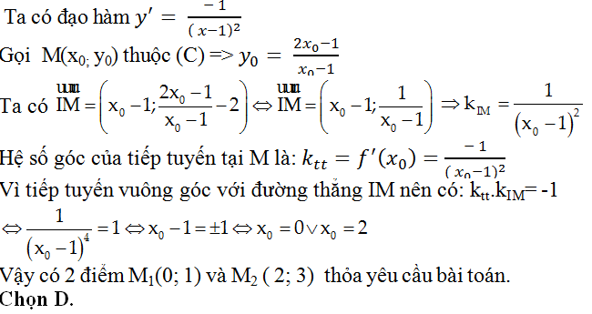 Viết phương trình tiếp tuyến của đồ thị hàm số khi biết hệ số góc