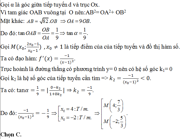 Viết phương trình tiếp tuyến thỏa mãn điều kiện cho trước