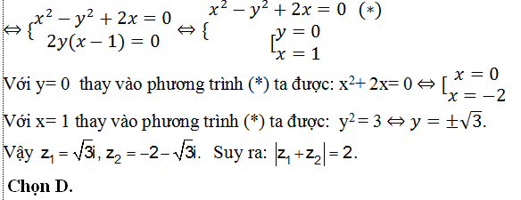 100 bài tập trắc nghiệm Số phức có lời giải (nâng cao - phần 3)