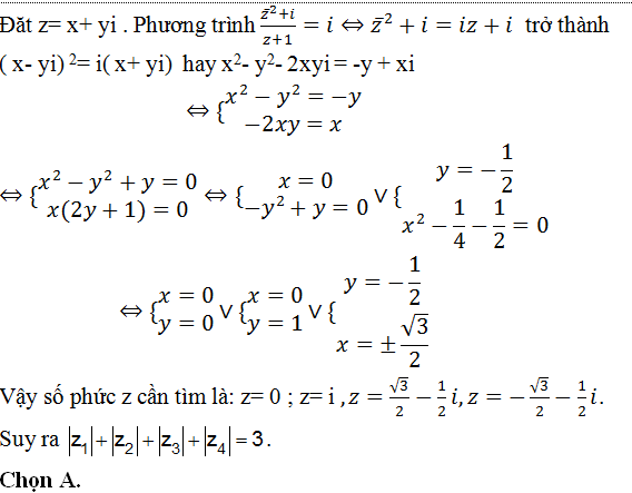 100 bài tập trắc nghiệm Số phức có lời giải (nâng cao - phần 3)