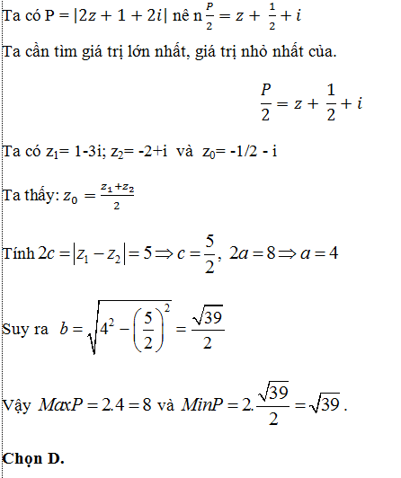 100 bài tập trắc nghiệm Số phức có lời giải (nâng cao - phần 1)